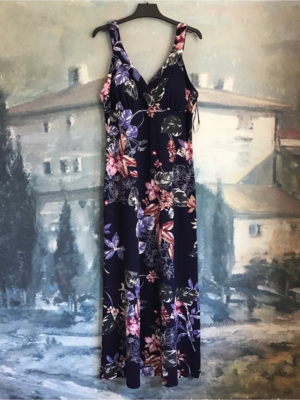 BB Collection Floral Navy Maxi Dress